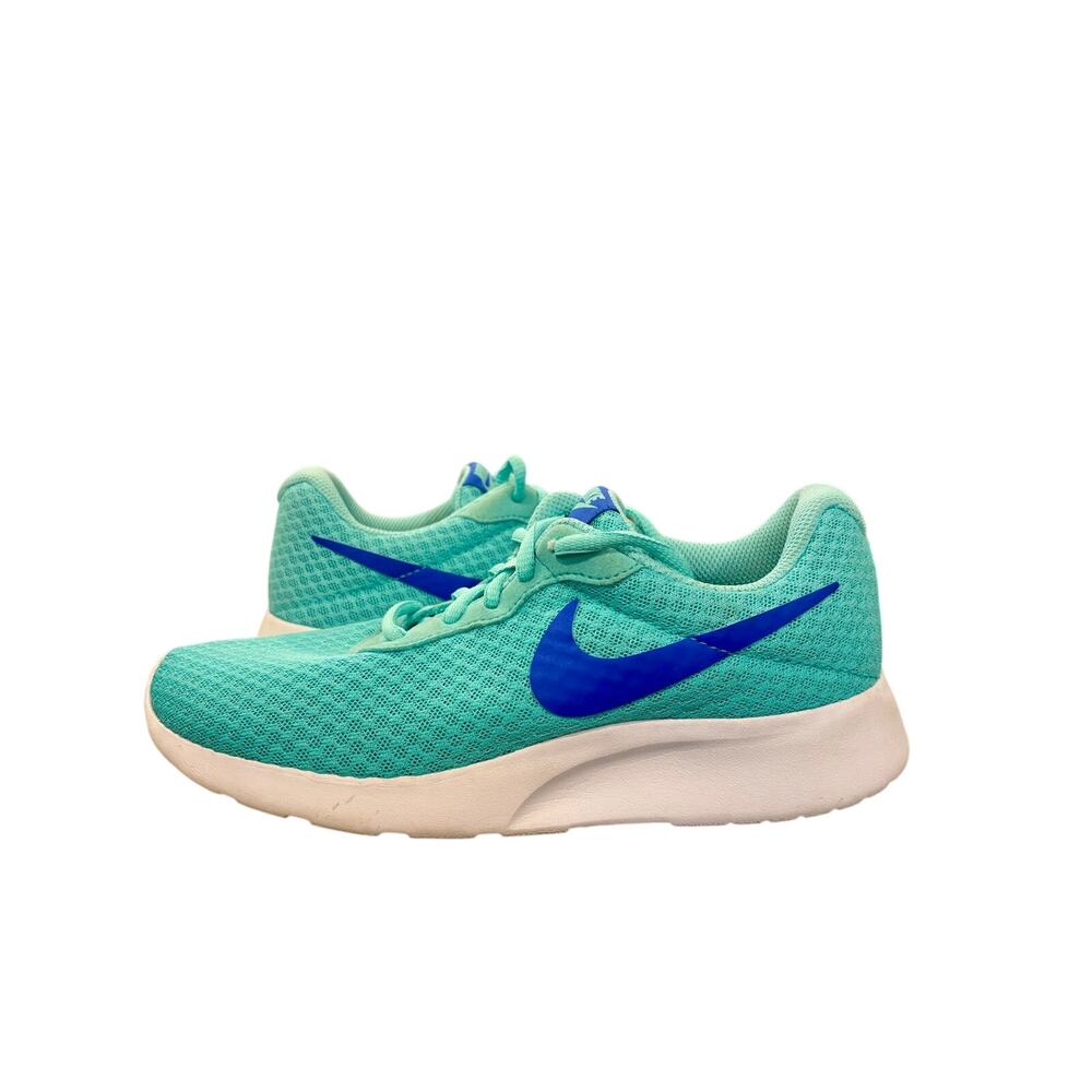 Nike Tanjun Teal Blue Mesh Running Shoes 6.5 Gorpcore Athleisure Sneakers Summer